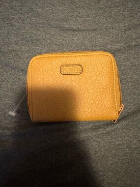 Rosetti Tan Zip-Around Textured Wallet